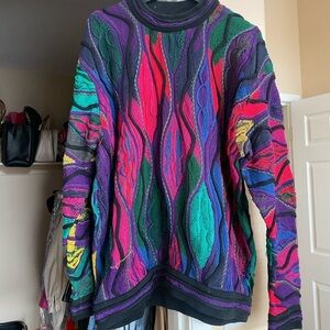 Vintage 90s COOGI Australia Men’s Multicolor Knot Rittai Long sleeve sweater XL